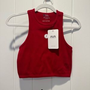 New Pure Barre Red Crop Top Size L